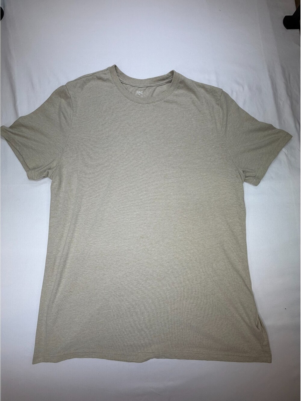 Everlast Men's T-Shirt Short Sleeve Solid Knit Crew Neck Pullover Size XXL Gray